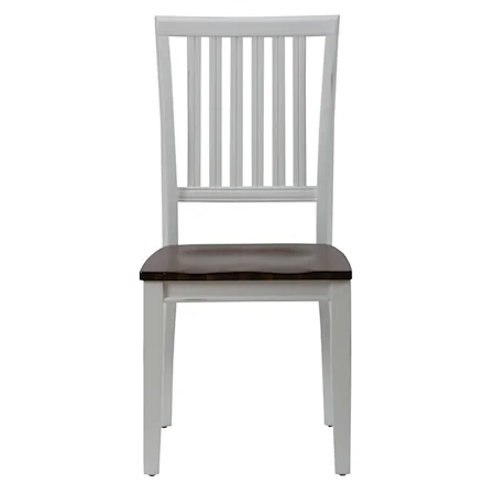 Slat Back Dining Room Table Side Chair